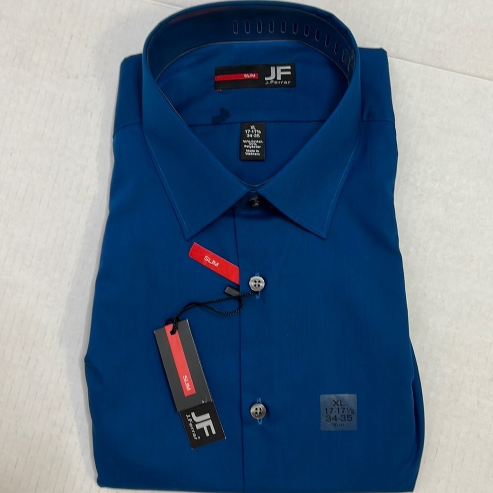 NWT JF J.Ferar Mens Slim Dress Shirt Sz.XL